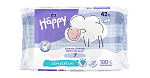 Детская влажная туалетная бумага Happy sensitive с экстрактом алоэ, 42 шт./уп.